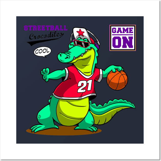 crocodile streetball player Wall Art by hayr pictures